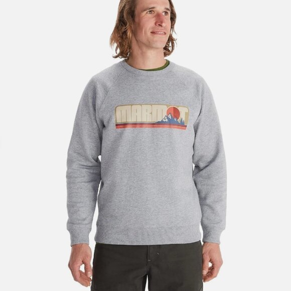 Marmot Mens Large Montane Crew Neck Sweatshirt Gray - Picture 11 of 11